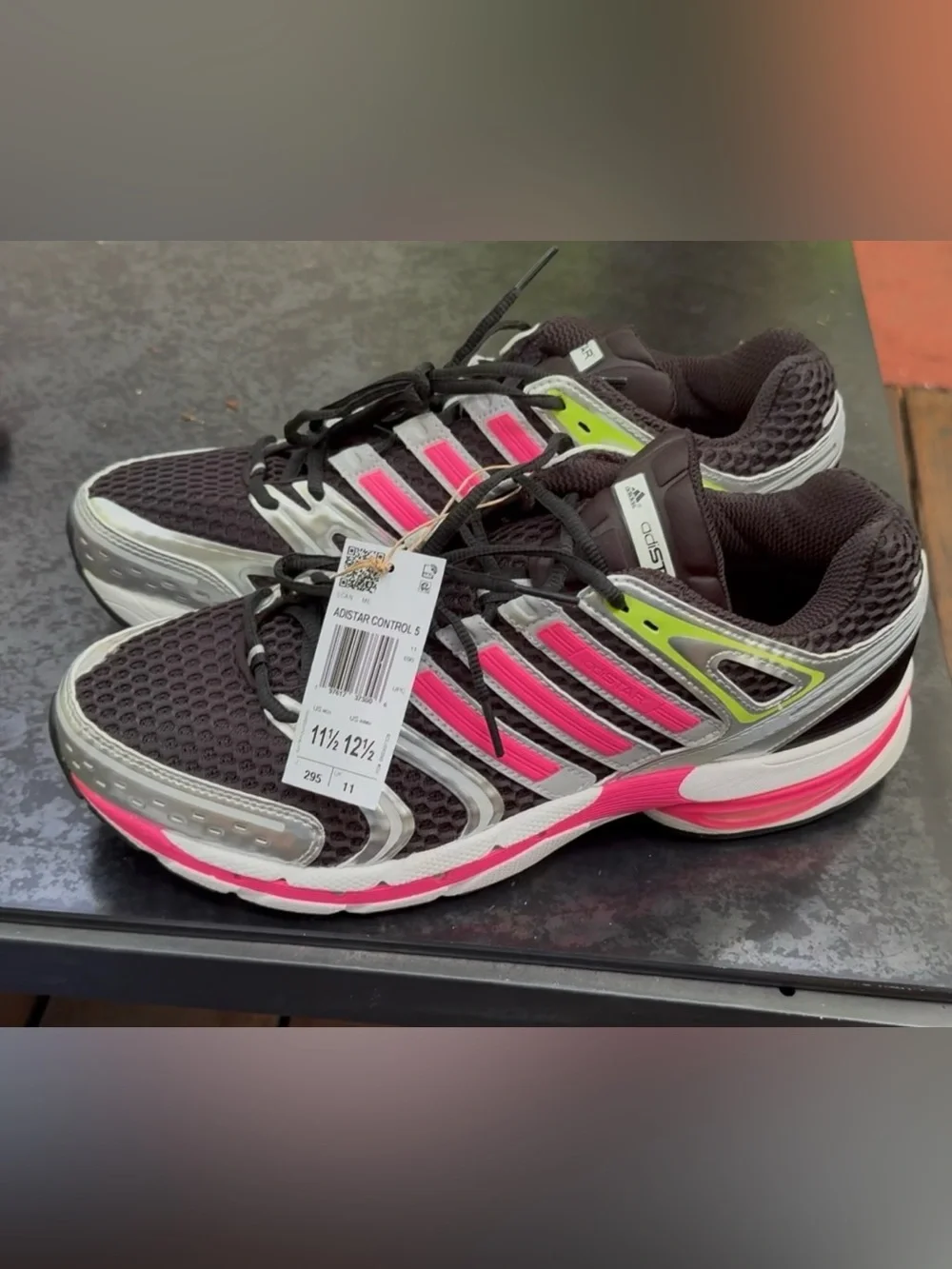 Men's Adidas Adistar Control 5 - Silver/Black/Pink